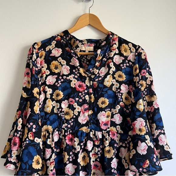 byTiMo Vintage Drape Mini Dress in Flora Black - Picture 6 of 16